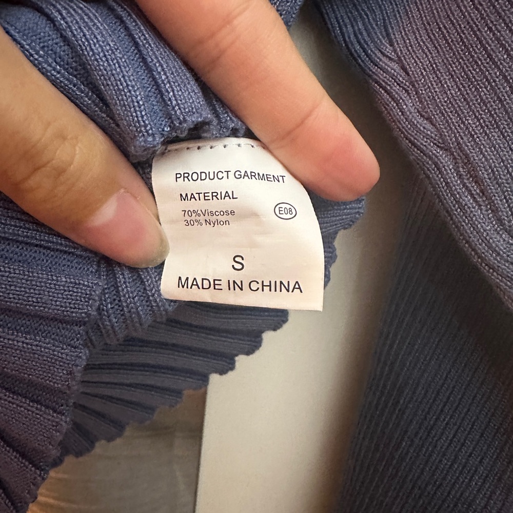 SOLD Amazon Blue Ribbed Skirt Set - Picture 6 of 6